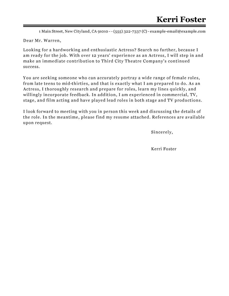 dishwasher cover letter