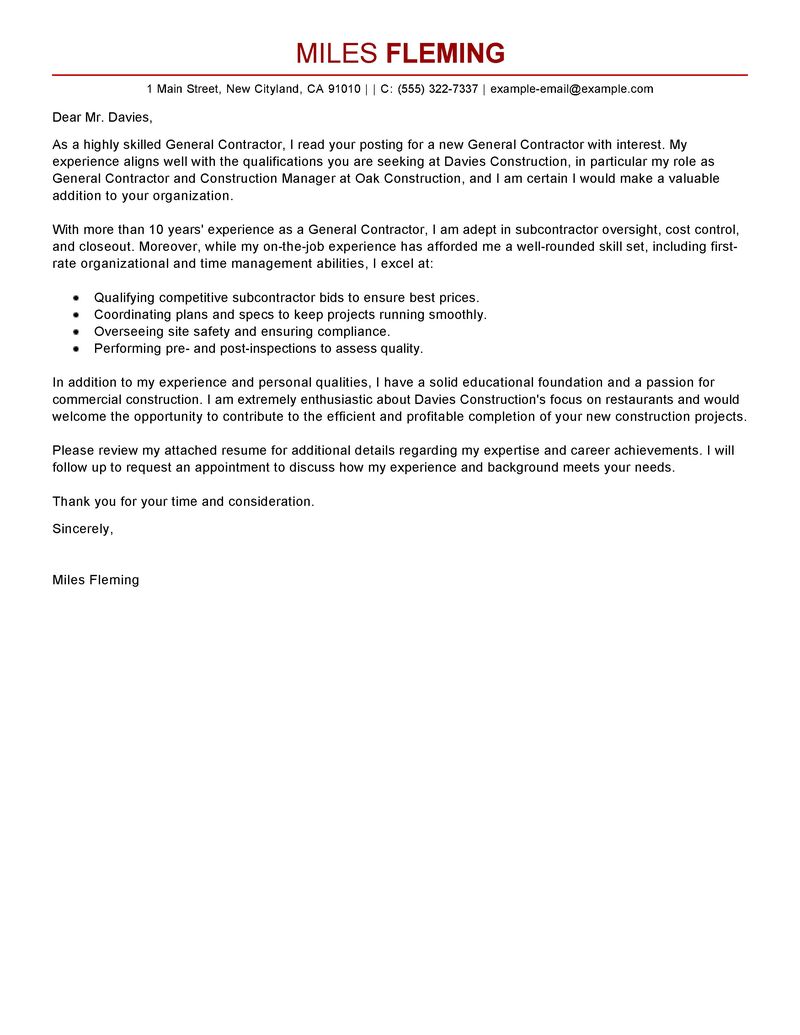 General Cover Letter Examples General Cover Letter Examples