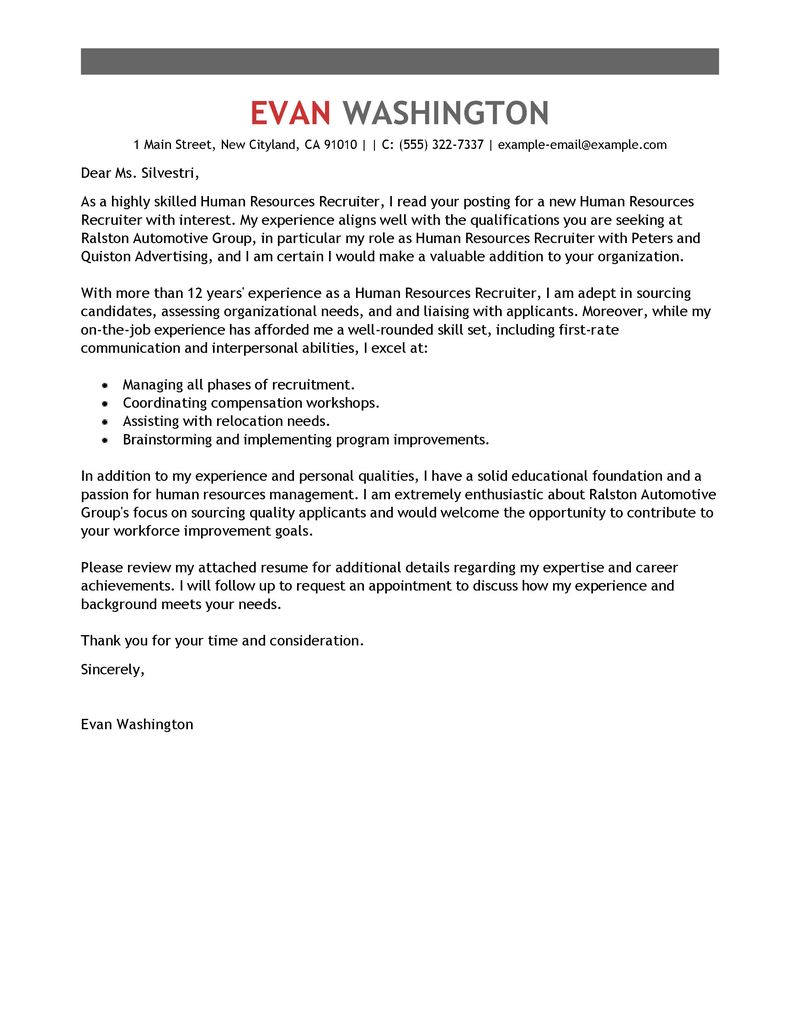 cover letter for career change to human resources cover letter for career change to human resources