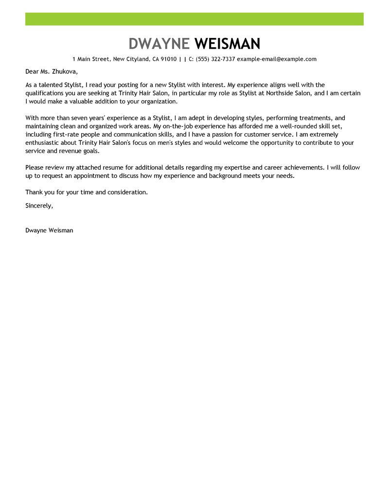 Sample cover letter for outside sales position