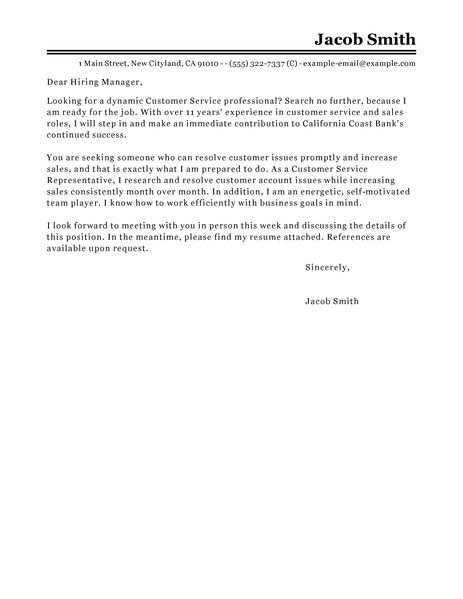 Branch Manager Cover Letter Examples | Accounting ...