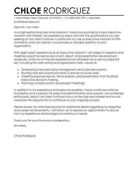 Pa cover letter sample