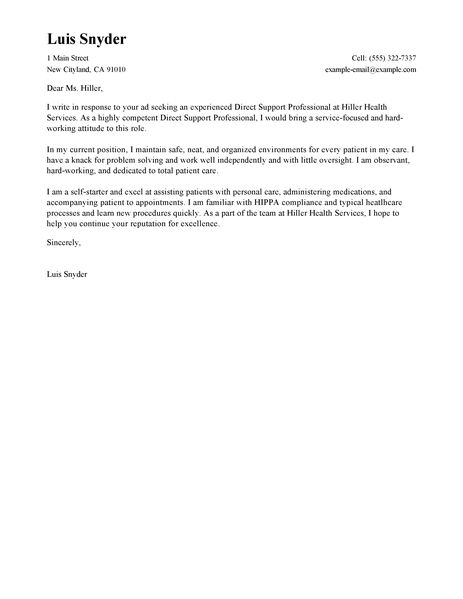 direct support professional cover letter sample tire driveeasy co direct support professional cover letter