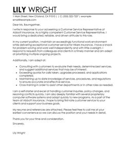 Customer Service Cover Letter Sample