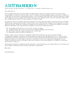 Baker Cover Letter Example