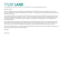 landscaping cover letter examples agriculture agriculture cover letter examples