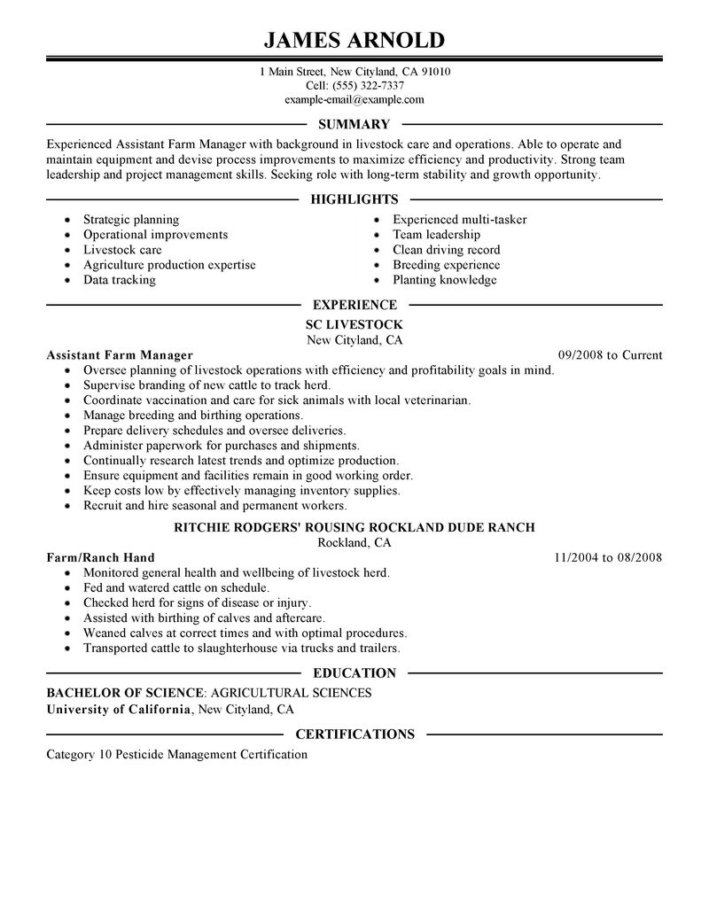 Resource manager sample resume with objective