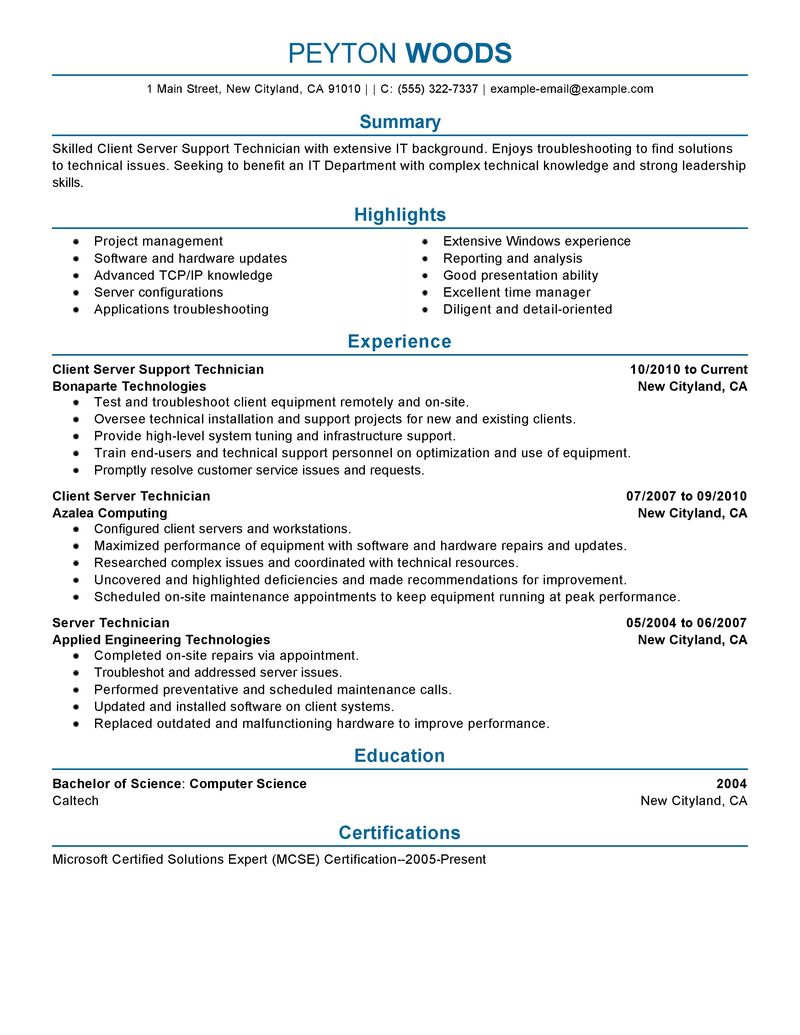 Military cv writing