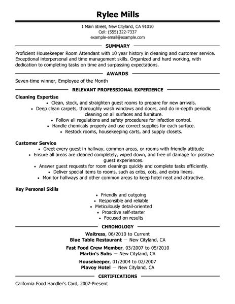 463 x 599 Â· 59 kB Â· jpeg, Hotel Housekeeping Resume Examples