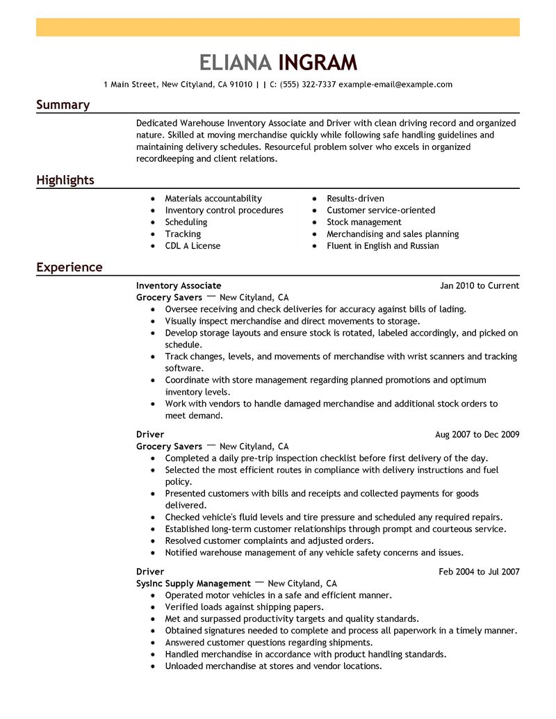 Forklift machine operator resume