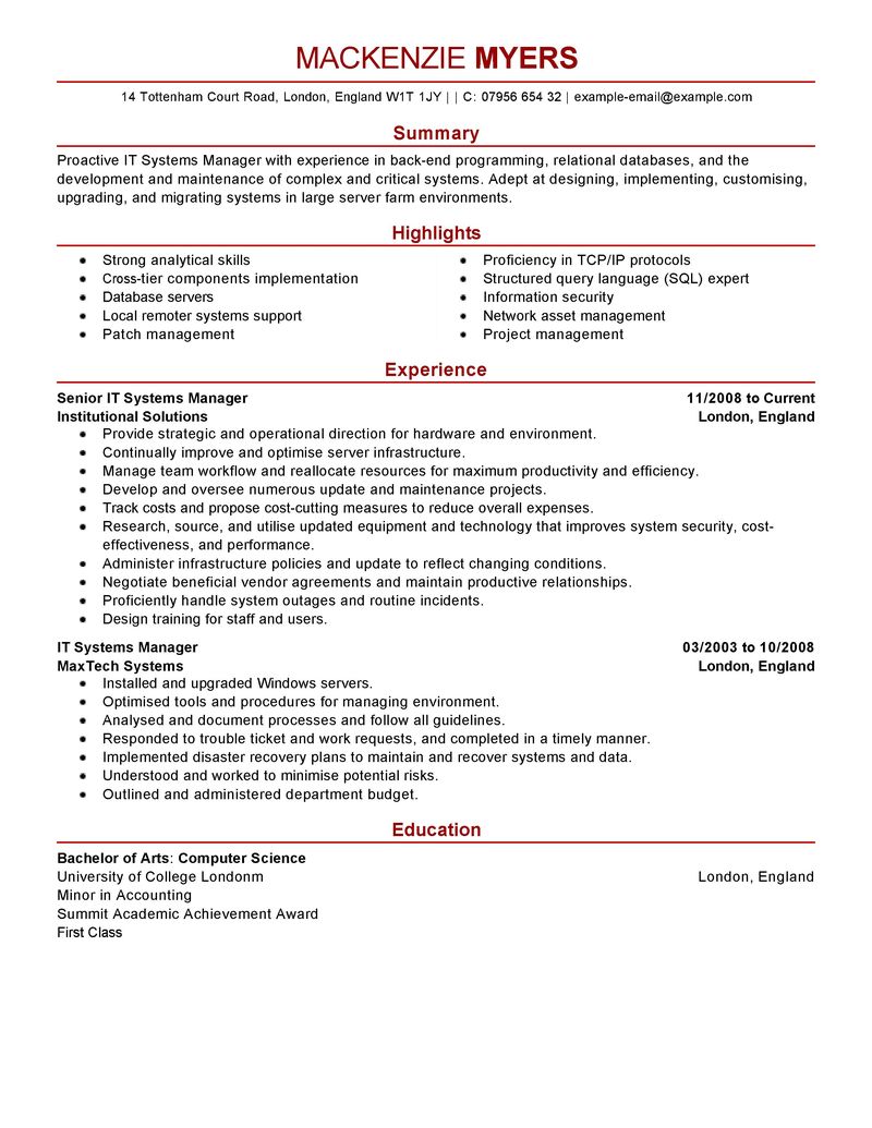 Modern Resume Examples