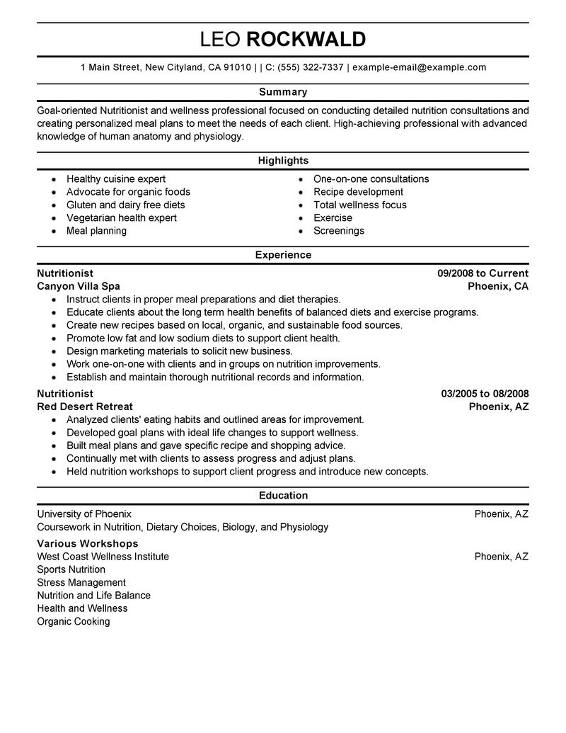 resume for hotel jobs