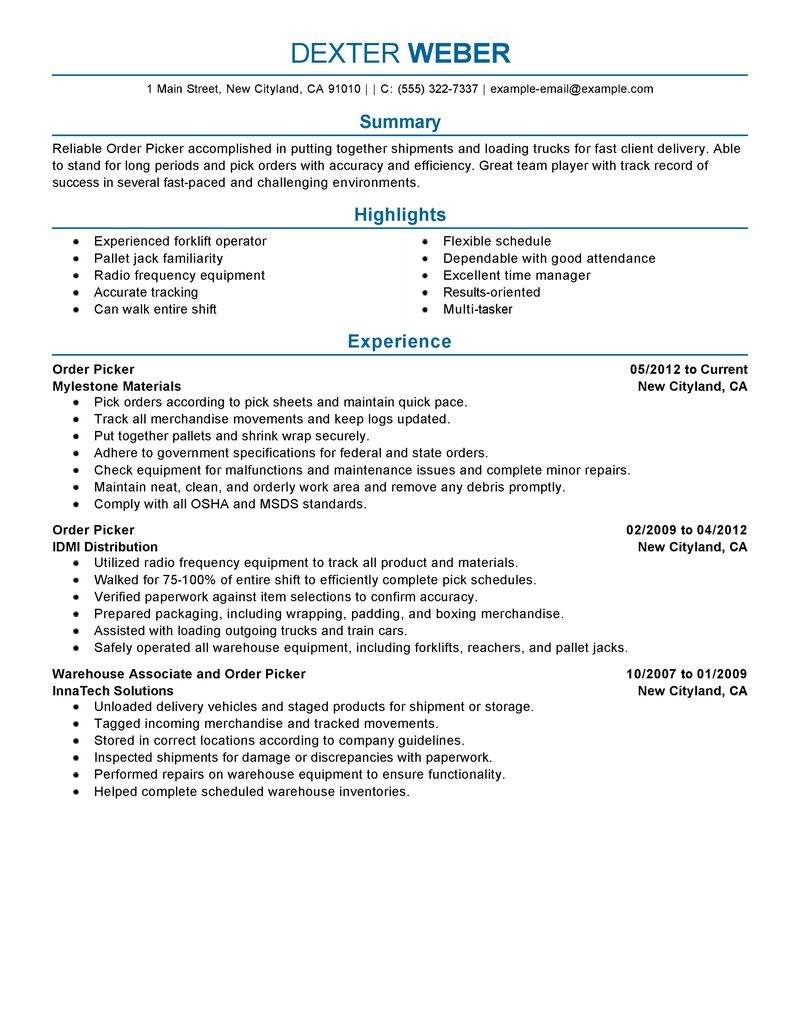 Government job resume to civilian