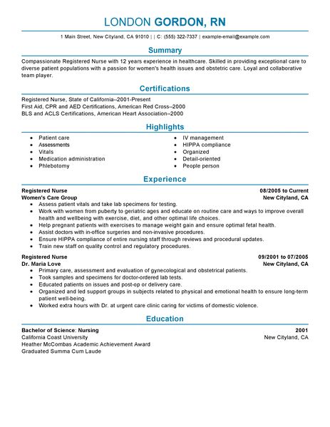 Best nursing resume samples