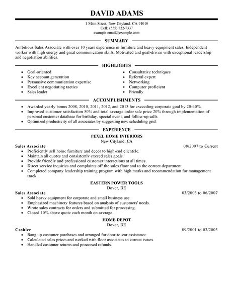 Resume samples for customer service sales