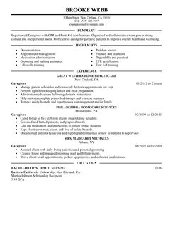 caregiver resume example medical sample resumes livecareer caregiver responsibilities resumes