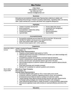 sample sales resume objective