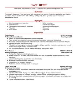 picker packer cv exle picker and packer resume exles production resume picker packer cv exle picker and packer resume exles production resume