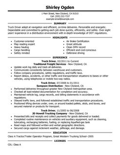 professional limo driver resume