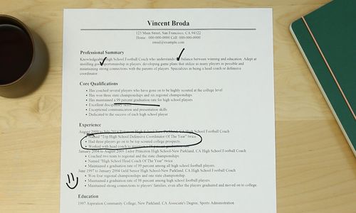 soccer coach resumes