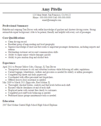 driver resume samples