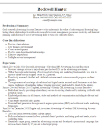 executive resumes sample resumes livecareer com advertising account executive resume