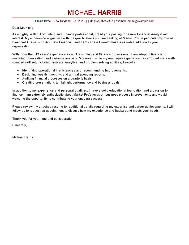 Resume cover letter format for accountant