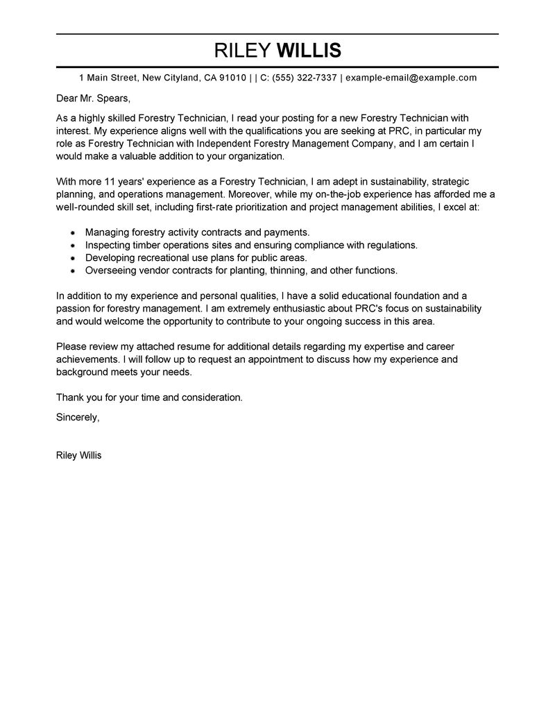 Agriculture Cover Letter Agriculture & Environment Cover Letter Examples