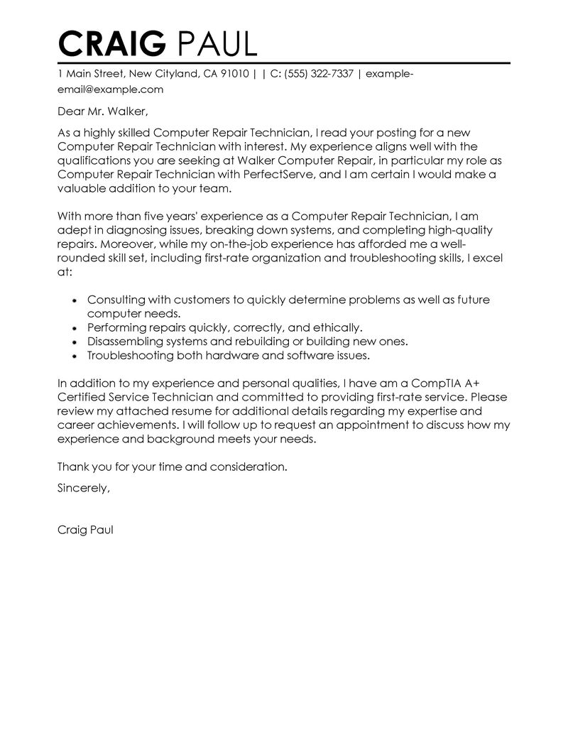 technology consultant cover letter business development
