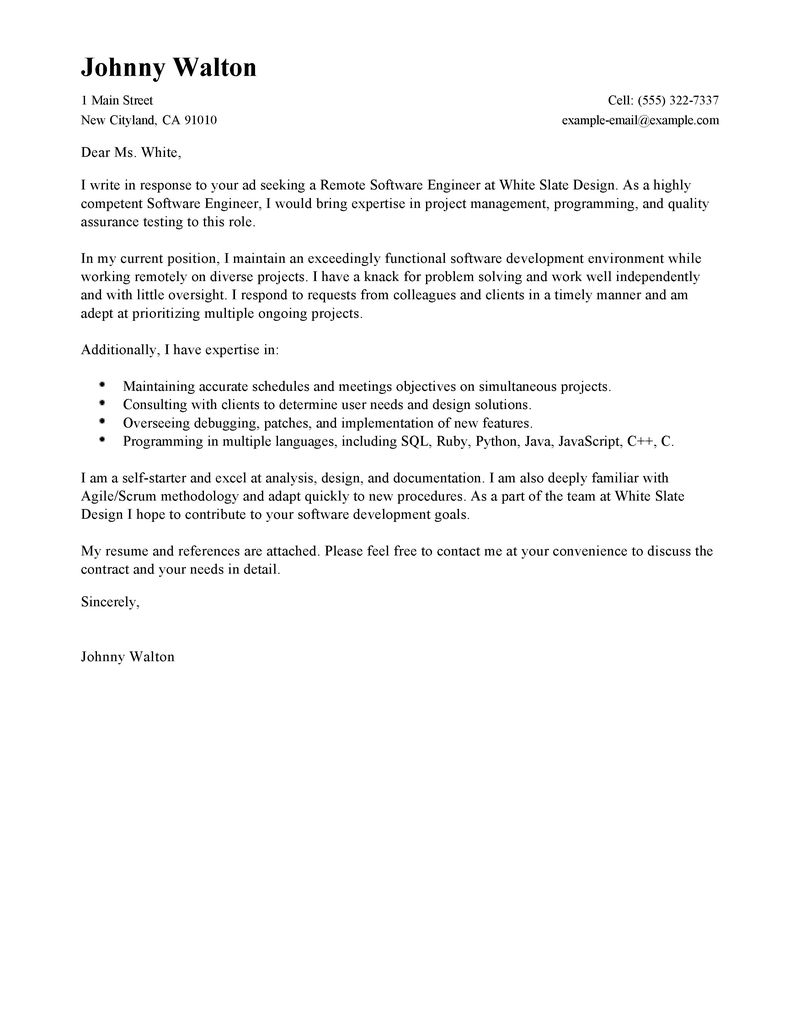 process engineer cover letter