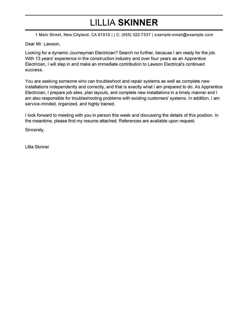 Electrician apprenticeships cover letter - deaththesis.x.fc2.com