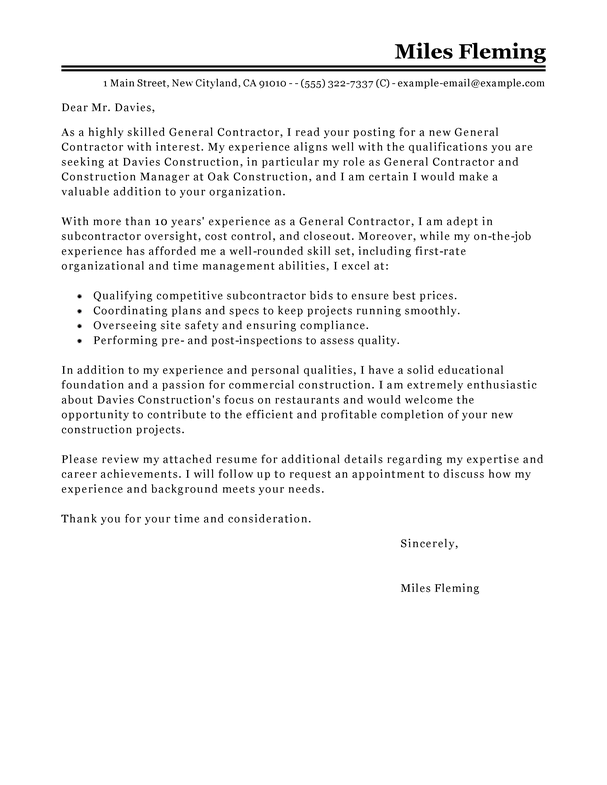 bid cover letters