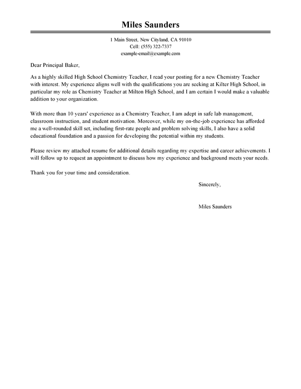 Cover letter examples for director of education