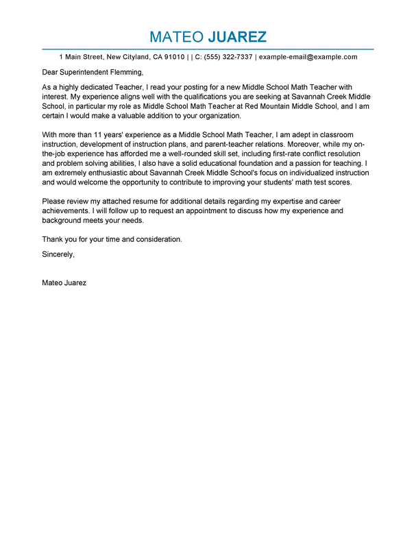 Cover letter examples for director of education