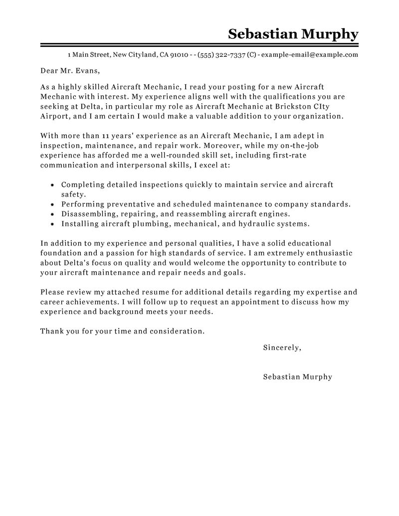 Entertainment industry cover letter template