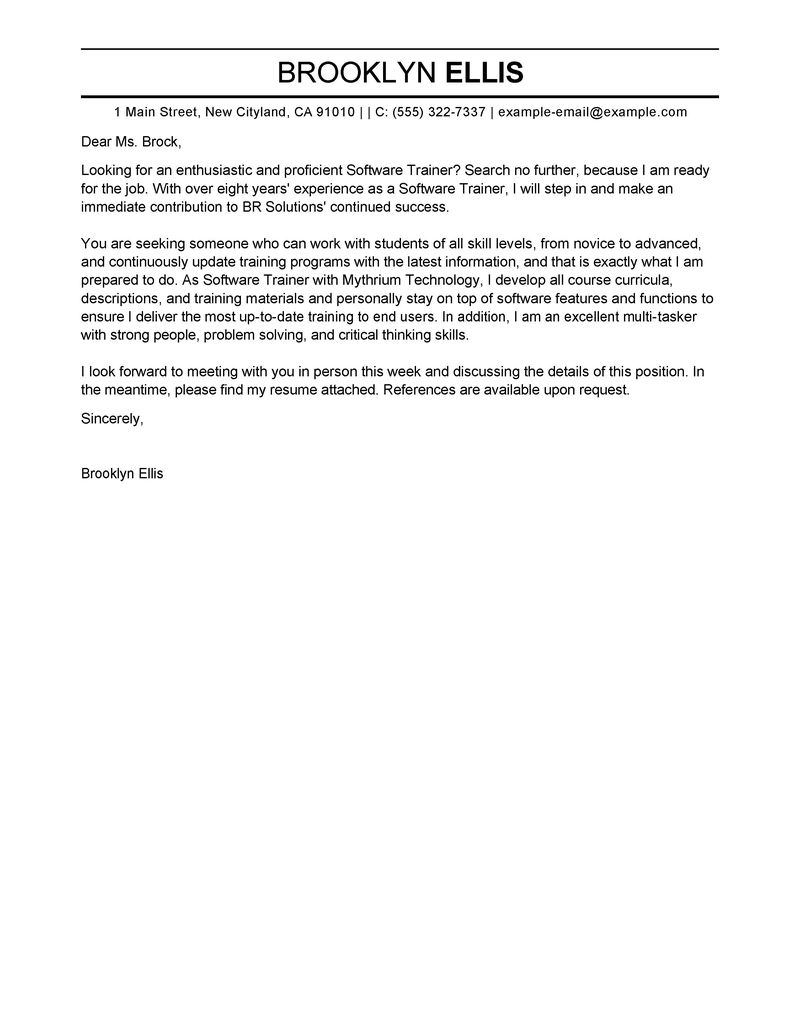 training request letter format