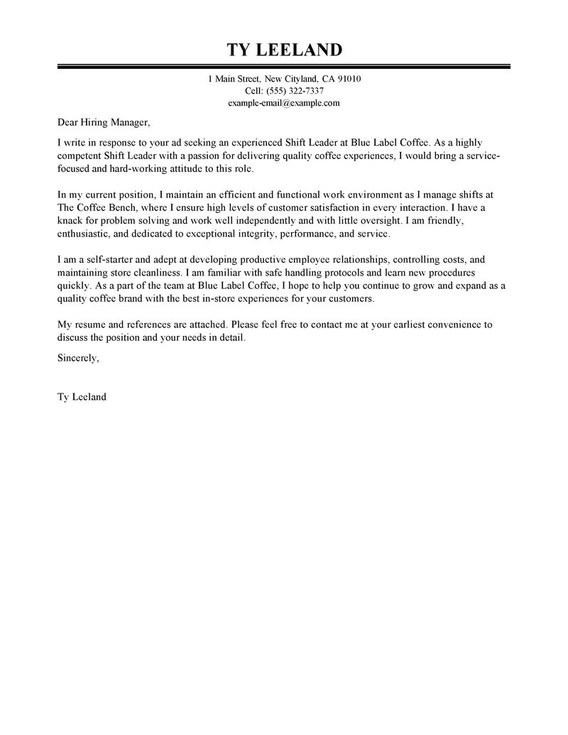 dear hiring manager cover letters