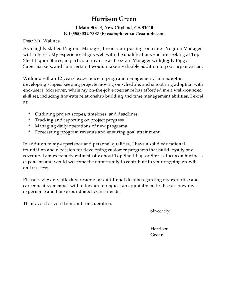 management consulting resume and cover letter