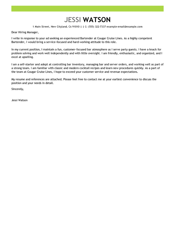 cover letter it position