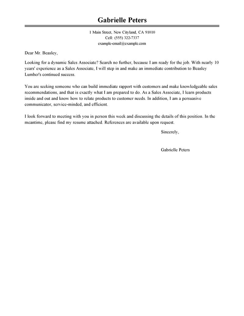 Create a great cover letter