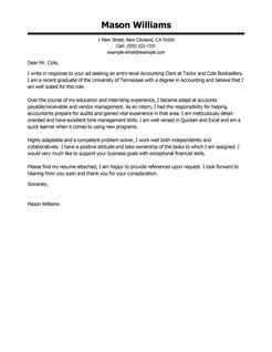 Sample cover letter for resume accounts payable