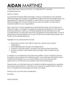 Administrative manager cover letter