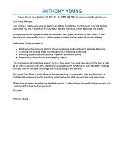 Exemplary Cover Letters More Cover Letter Examples