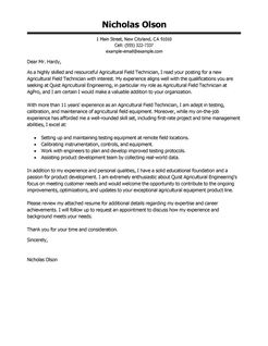 best field technician cover letter examples livecareer
