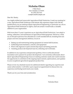 Medical laboratory technician cover letter examples