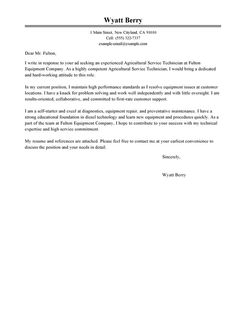 best service technician cover letter examples livecareer
