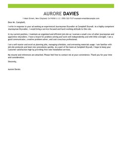 master electrician cover letter