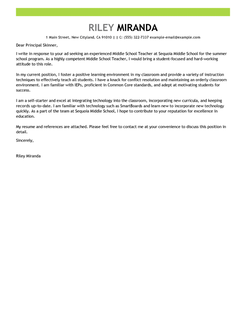 Teaching Resume Cover Letter Examples from www.livecareer.com