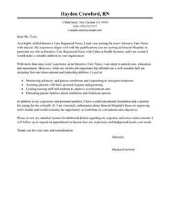 cover letter icu nurse
