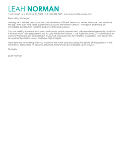 law enforcement cover letter law enforcement cover letter